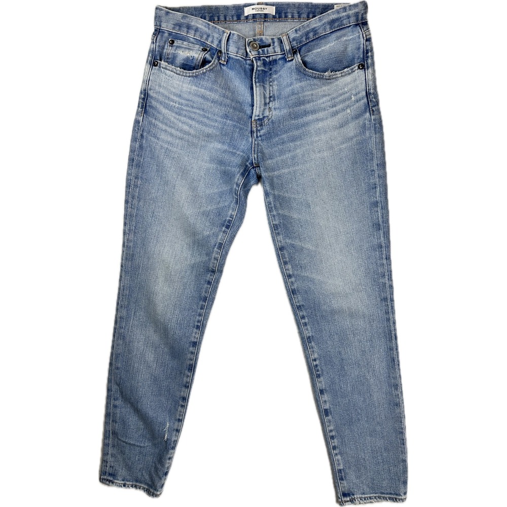 MOUSSY Vintage Jeans Womens 28 Distressed Faded Straight Denim Made in Japan